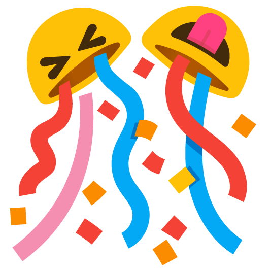 stuck out tongue closed eyes confetti ball