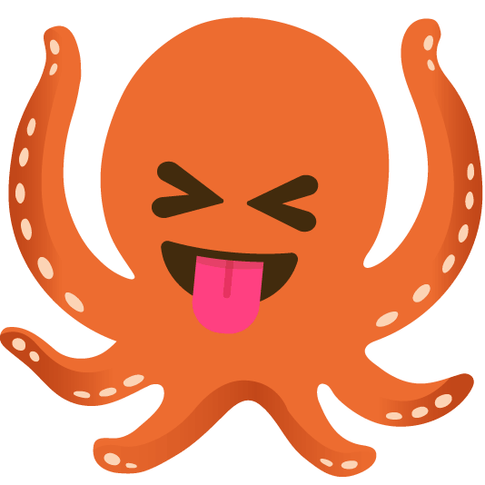 stuck out tongue closed eyes octopus