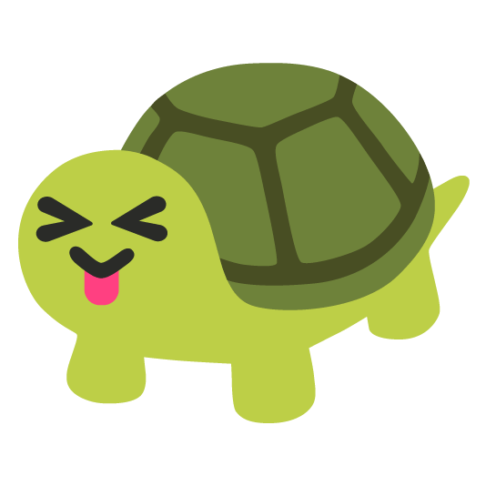 stuck out tongue closed eyes turtle