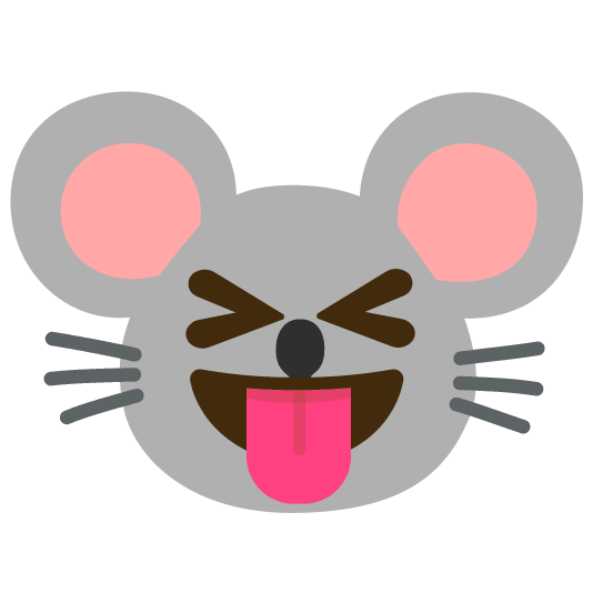 stuck out tongue closed eyes mouse