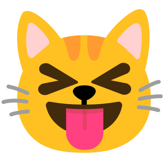 stuck out tongue closed eyes cat