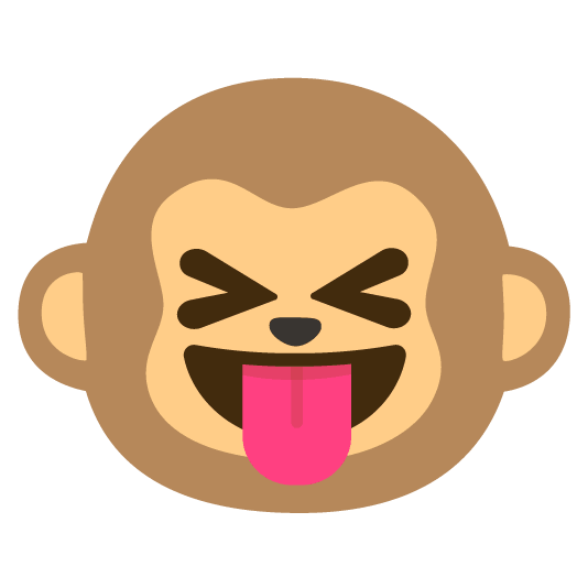 stuck out tongue closed eyes monkey face