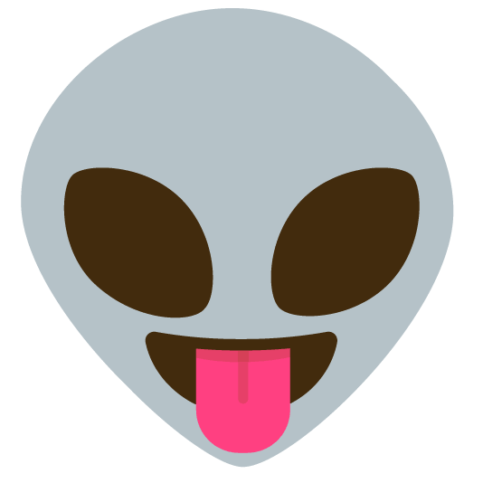stuck out tongue closed eyes alien
