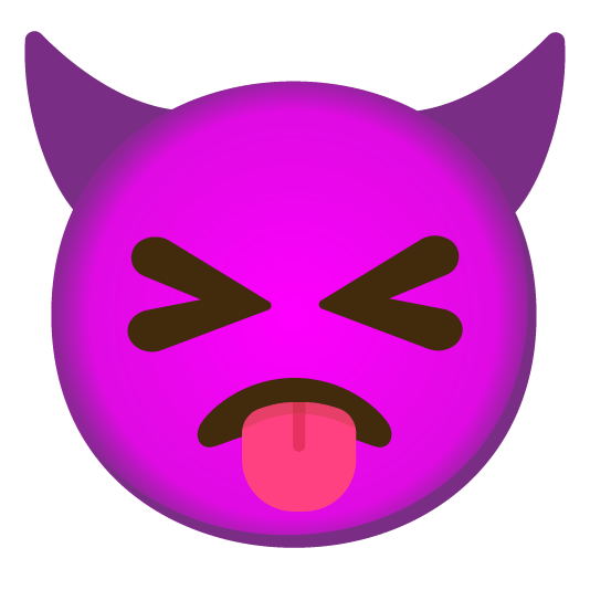 stuck out tongue closed eyes imp