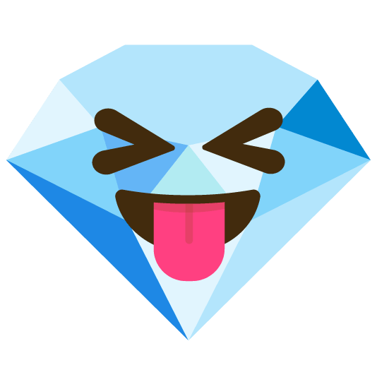 stuck out tongue closed eyes gem