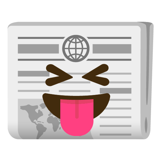 stuck out tongue closed eyes newspaper