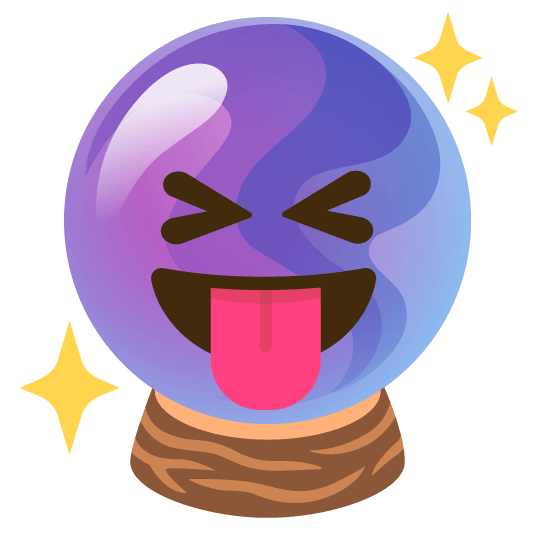 stuck out tongue closed eyes crystal ball