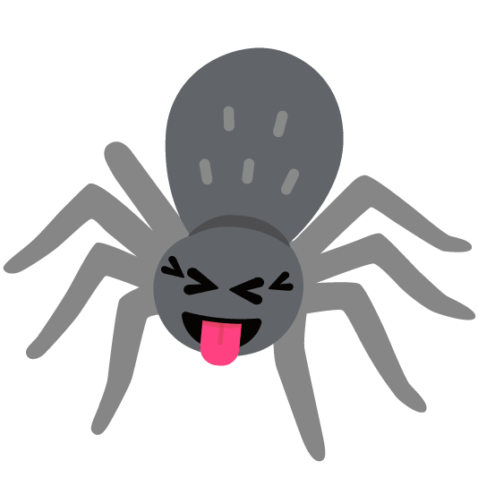stuck out tongue closed eyes spider
