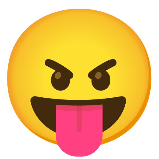 stuck out tongue closed eyes angry