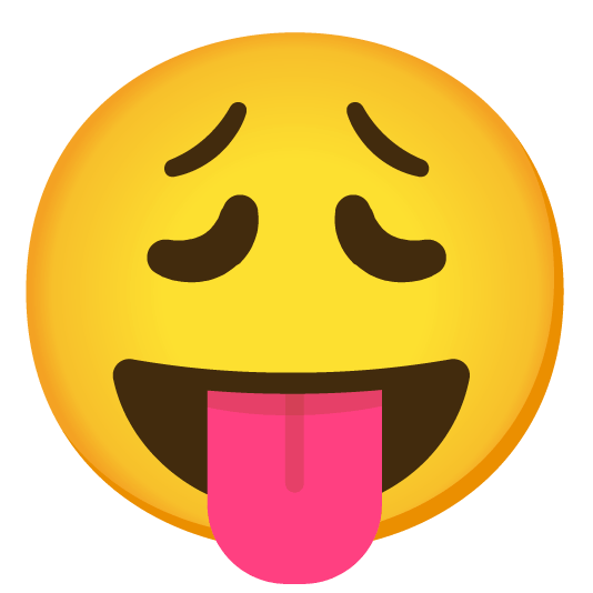 stuck out tongue closed eyes weary