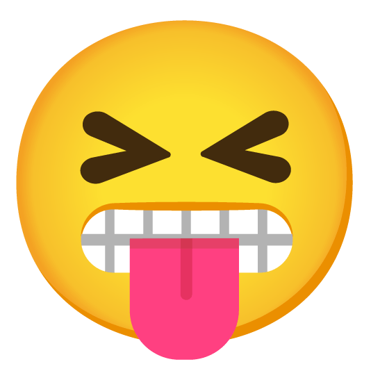 stuck out tongue closed eyes grimacing