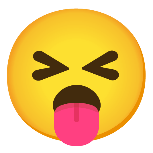 stuck out tongue closed eyes open mouth