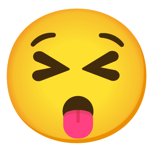 stuck out tongue closed eyes hushed