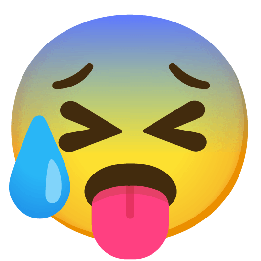 stuck out tongue closed eyes cold sweat