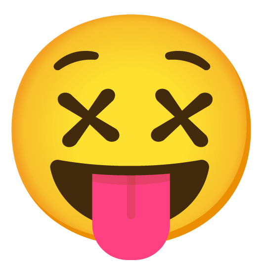 stuck out tongue closed eyes dizzy face