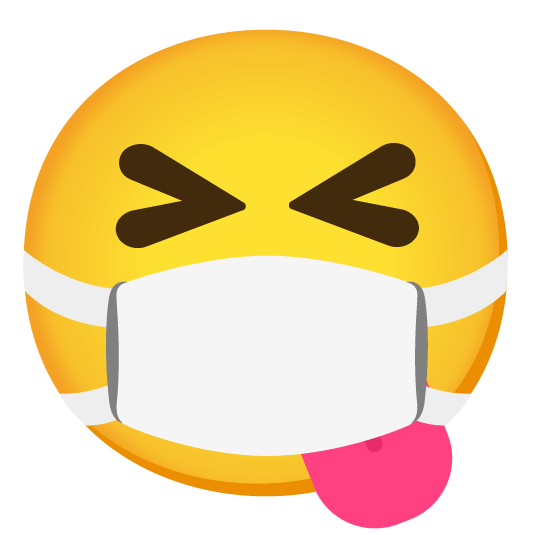 stuck out tongue closed eyes mask