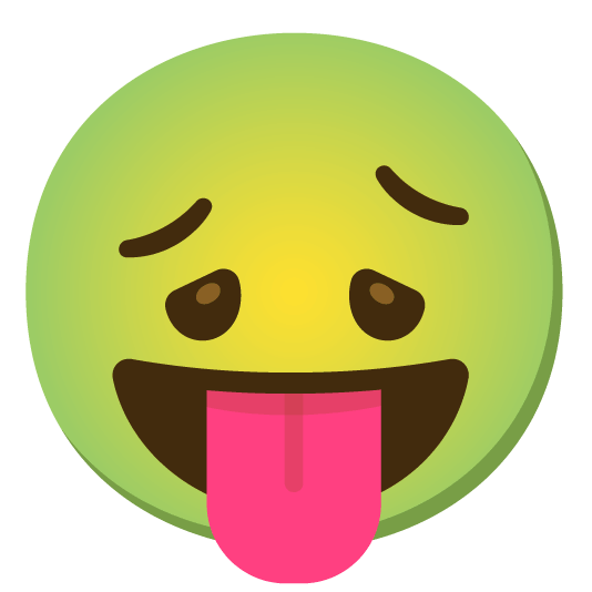 stuck out tongue closed eyes nauseated face