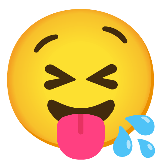 stuck out tongue closed eyes drooling face