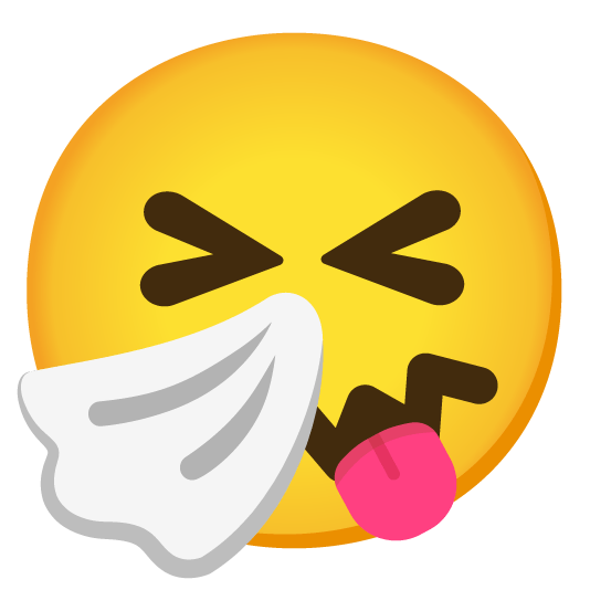 stuck out tongue closed eyes sneezing face