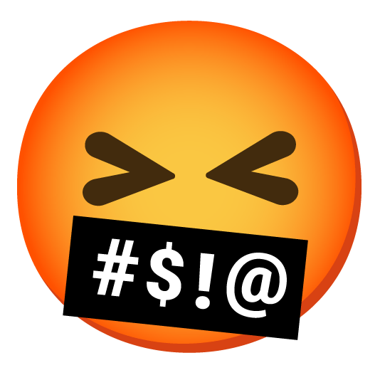 stuck out tongue closed eyes face with symbols on mouth