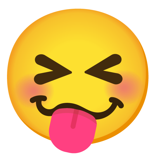 stuck out tongue closed eyes woozy face