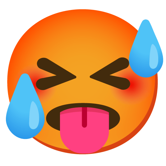 stuck out tongue closed eyes hot face