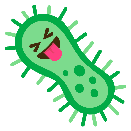 stuck out tongue closed eyes microbe