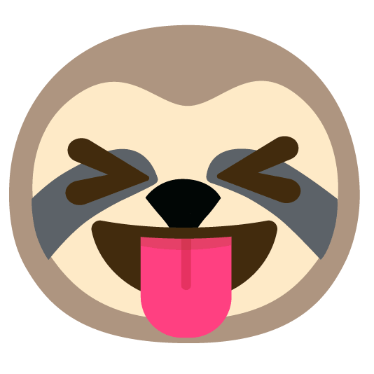 stuck out tongue closed eyes sloth