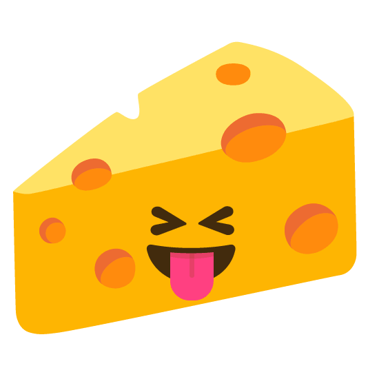 stuck out tongue closed eyes cheese wedge