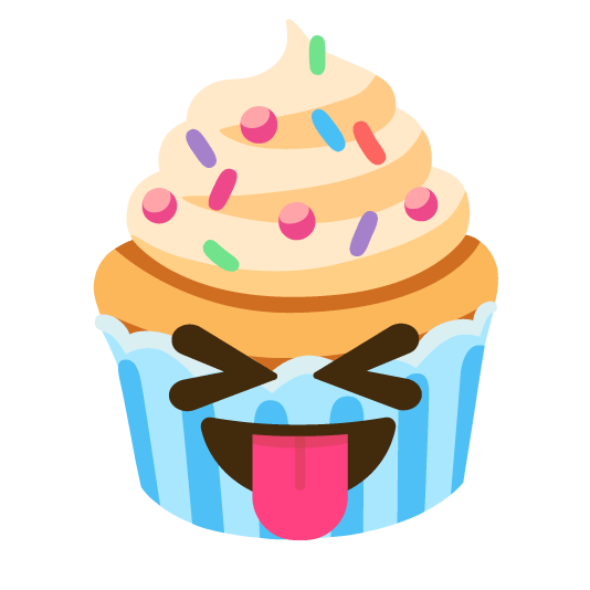 stuck out tongue closed eyes cupcake