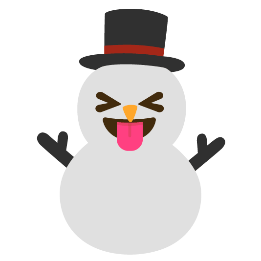stuck out tongue closed eyes snowman without snow