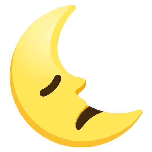 disappointed last quarter moon with face