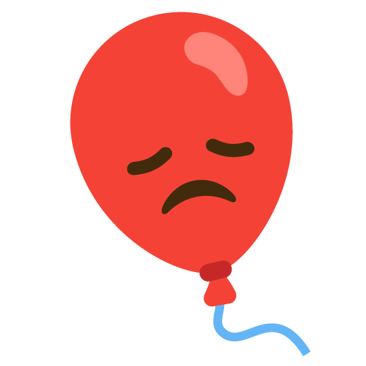 disappointed balloon
