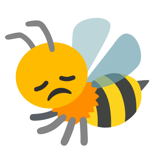 disappointed bee