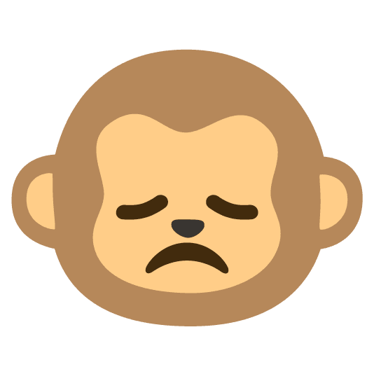 disappointed monkey face