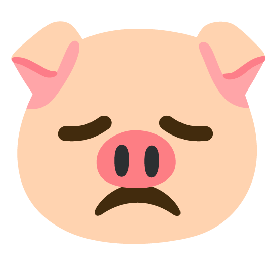 disappointed pig