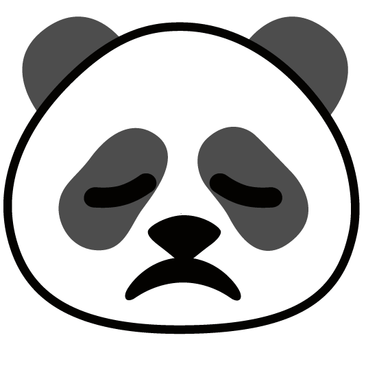 disappointed panda face