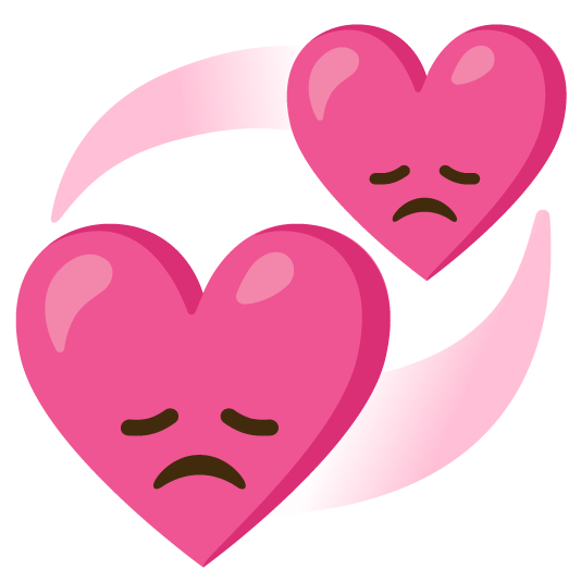 disappointed revolving hearts