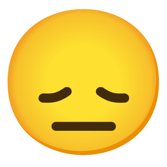 disappointed expressionless