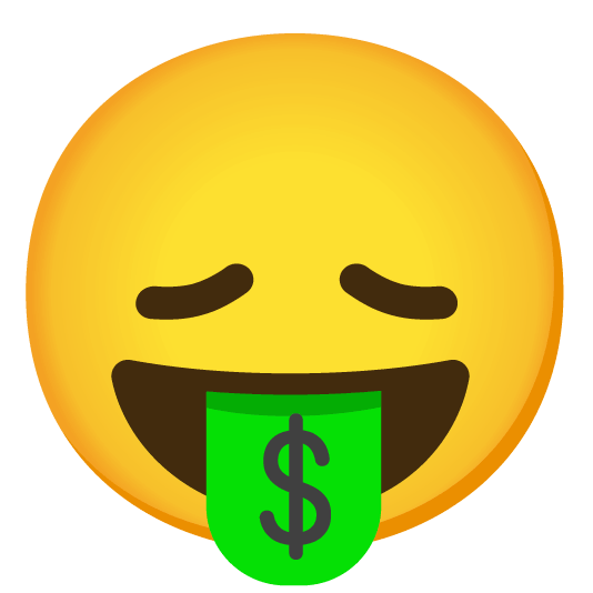 disappointed money mouth face