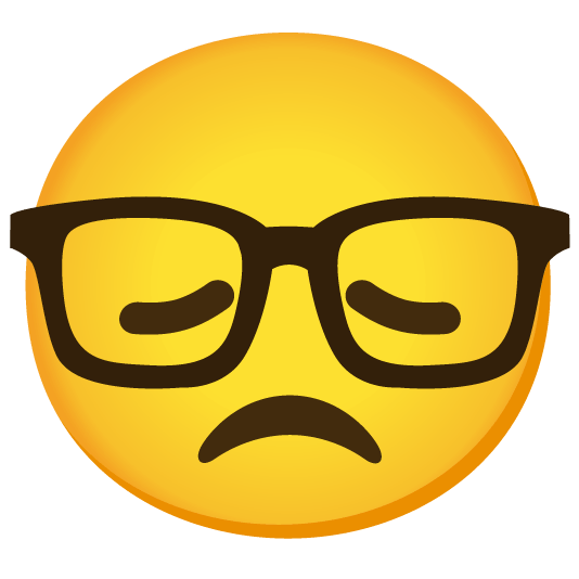 disappointed nerd face