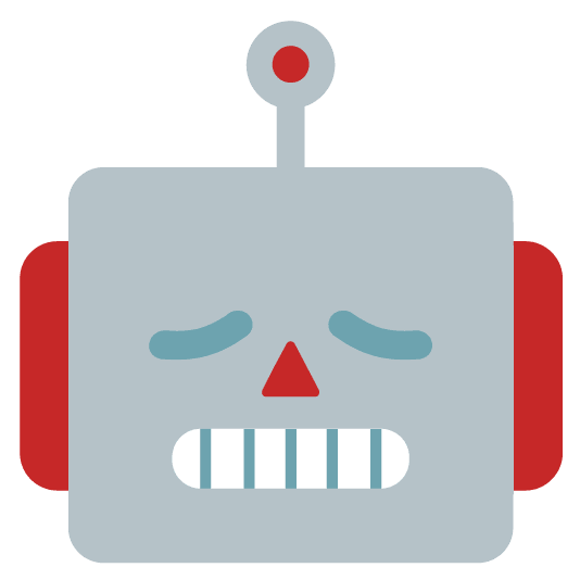 disappointed robot face