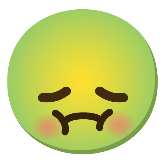 disappointed nauseated face