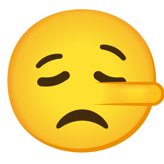 disappointed lying face