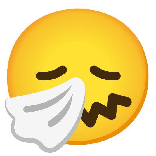disappointed sneezing face