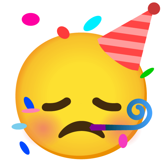 disappointed partying face