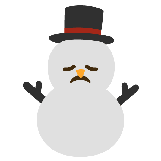 disappointed snowman without snow