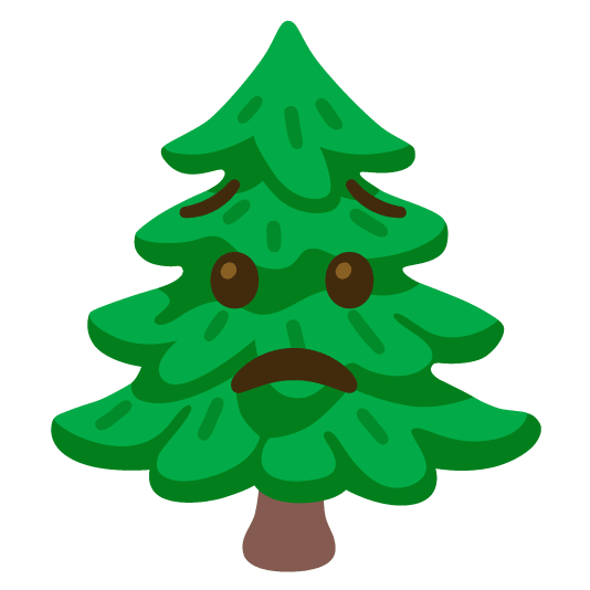 worried evergreen tree