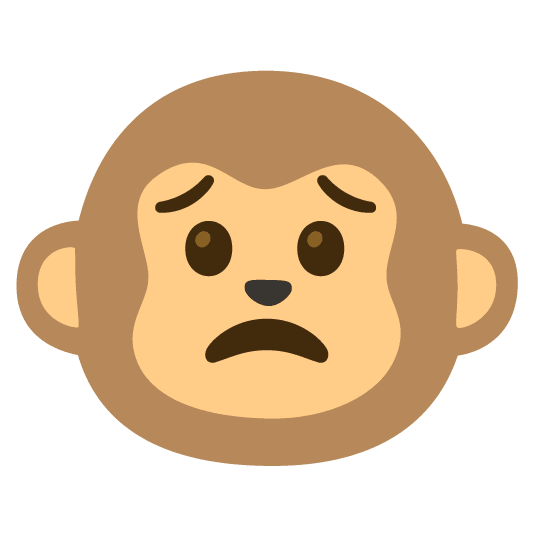 worried monkey face