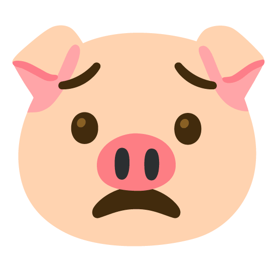 worried pig
